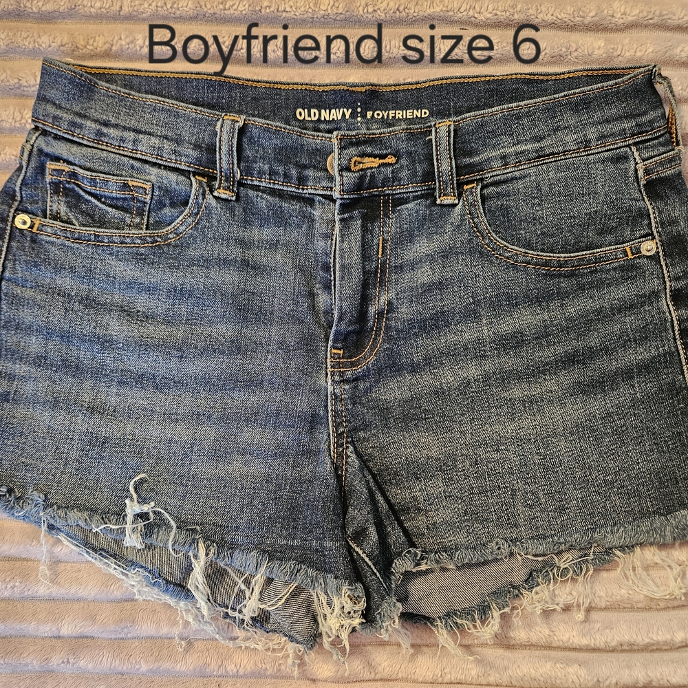 Old Navy Blue Frayed Hem Denim Shorts